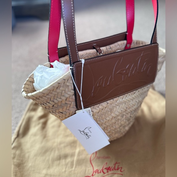 Christian Louboutin straw and leather bag - Picture 8 of 15